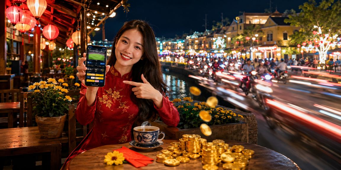 Người chơi sử dụng ứng dụng di động d250 tại Hội An
